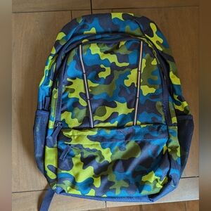 Lands End Classmate Backpack- large- crystal lime camo